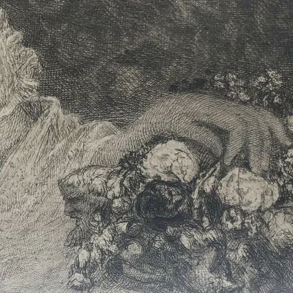 Antique Etching D Huntington Portrait 1889 - Picture 9 of 12